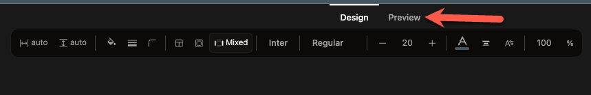 切换到预览模式